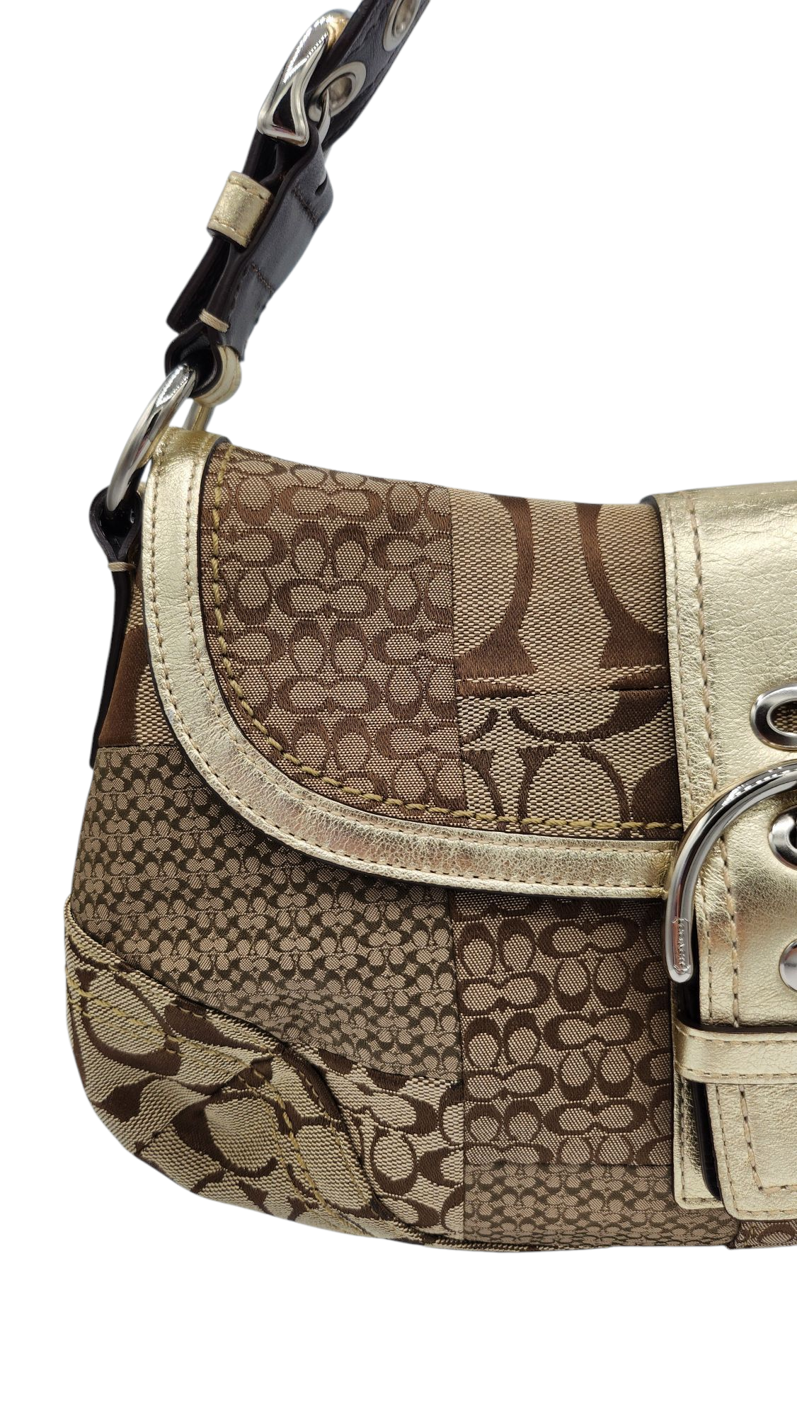 Coach Signature Patchwork SoHo Flap Schultertasche 2008