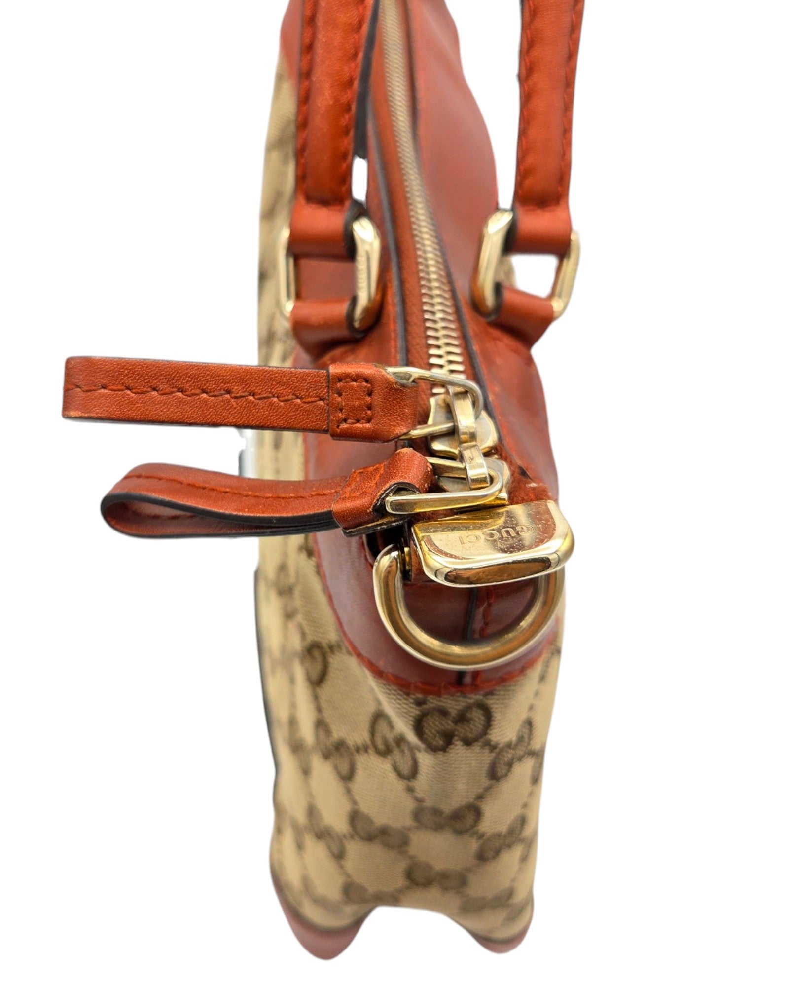 Gucci Mayfair Tote Bag GG Canvas Cognac Braun Leder