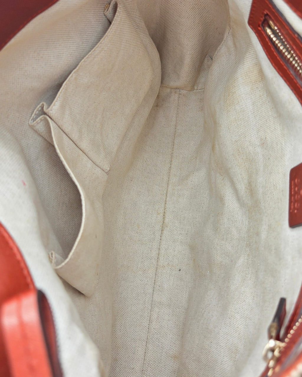 Gucci Mayfair Tote Bag GG Canvas Cognac Braun Leder