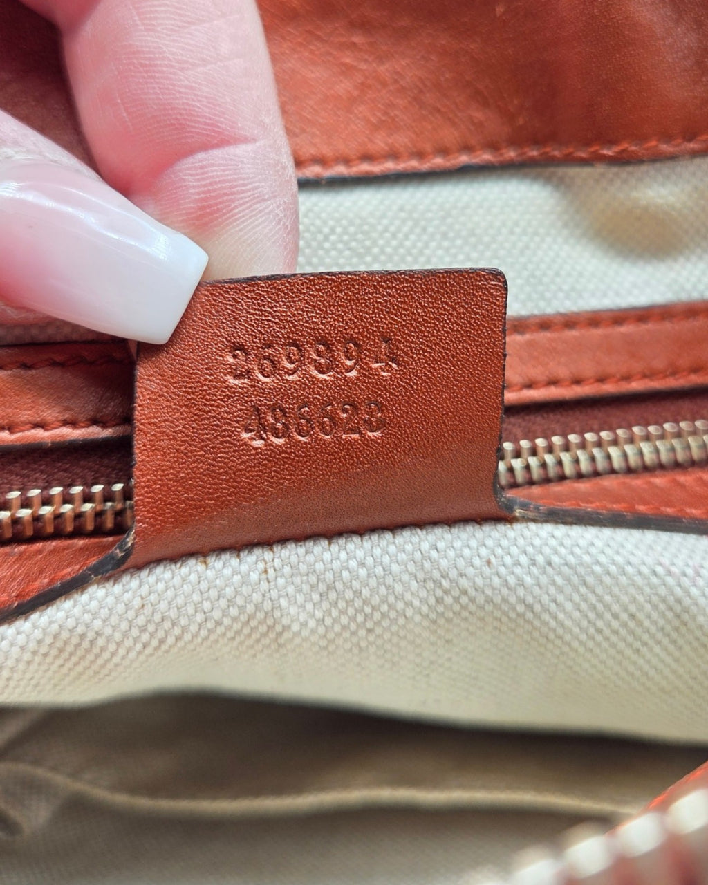 Gucci Mayfair Tote Bag GG Canvas Cognac Braun Leder