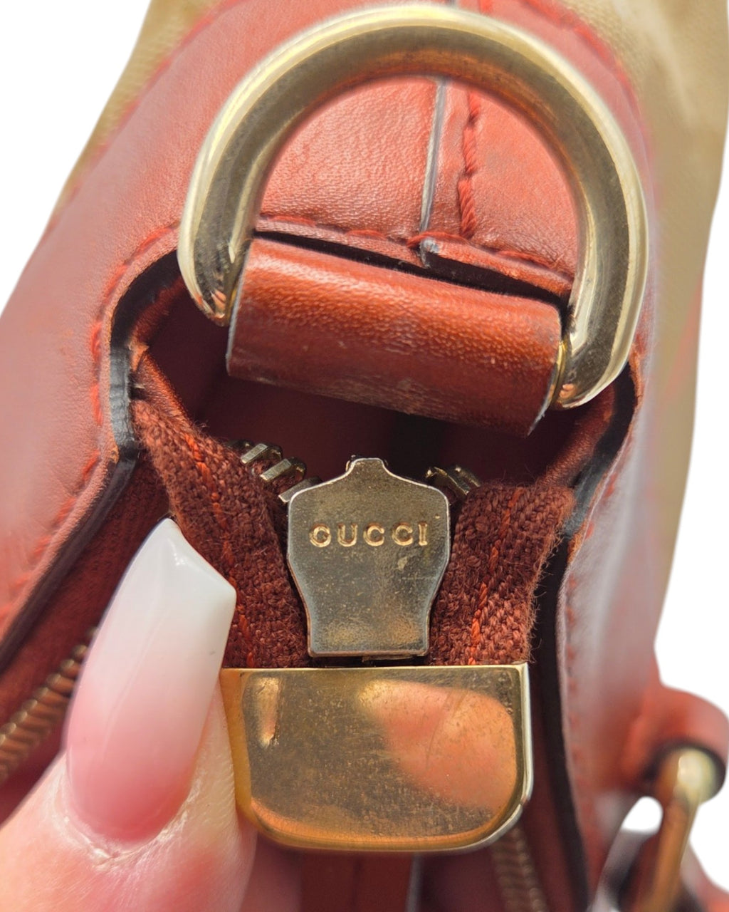 Gucci Mayfair Tote Bag GG Canvas Cognac Braun Leder