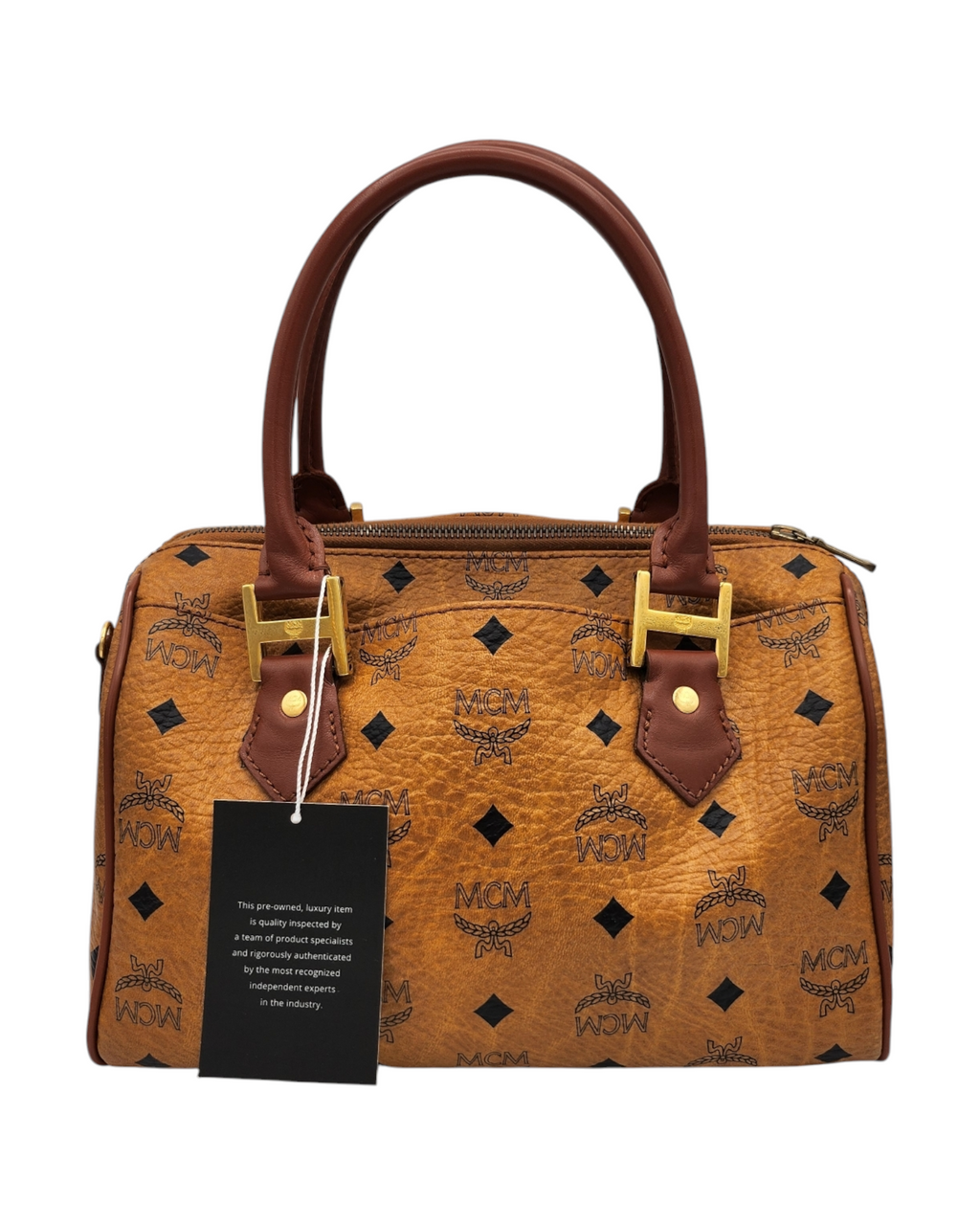 MCM Vicetos Logogram Boston Bag