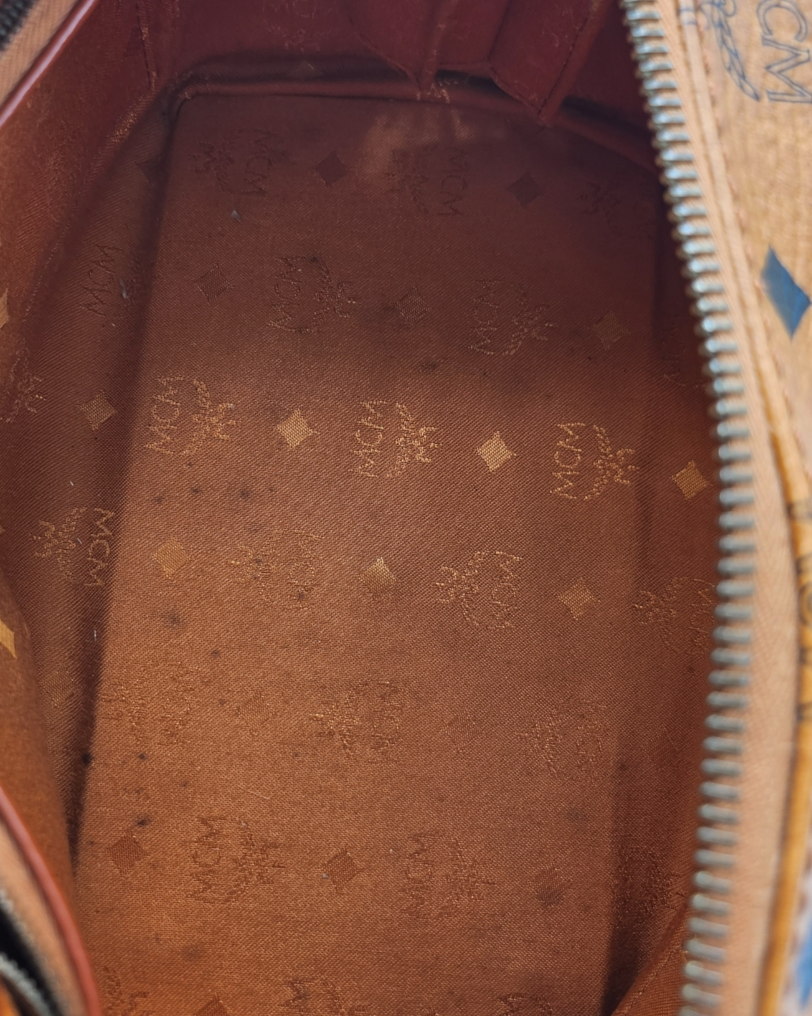 MCM Vicetos Logogram Boston Bag