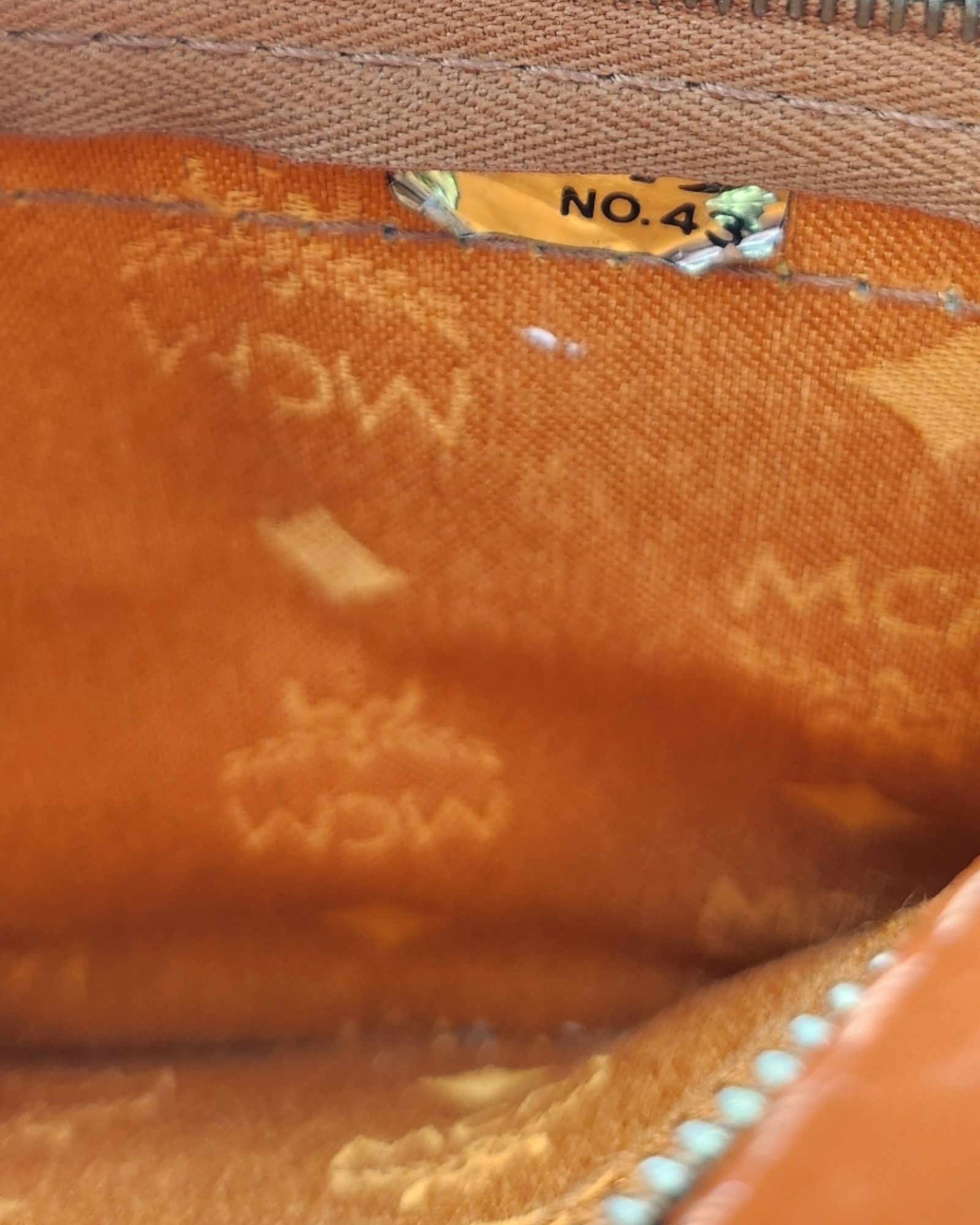 MCM Vicetos Logogram Boston Bag