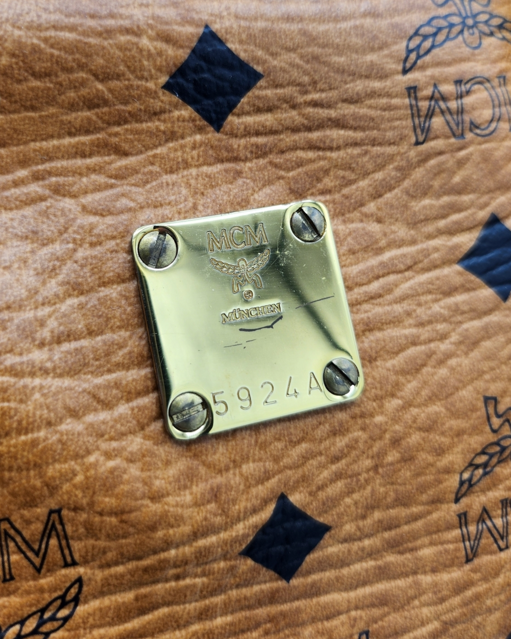 MCM Vicetos Logogram Boston Bag