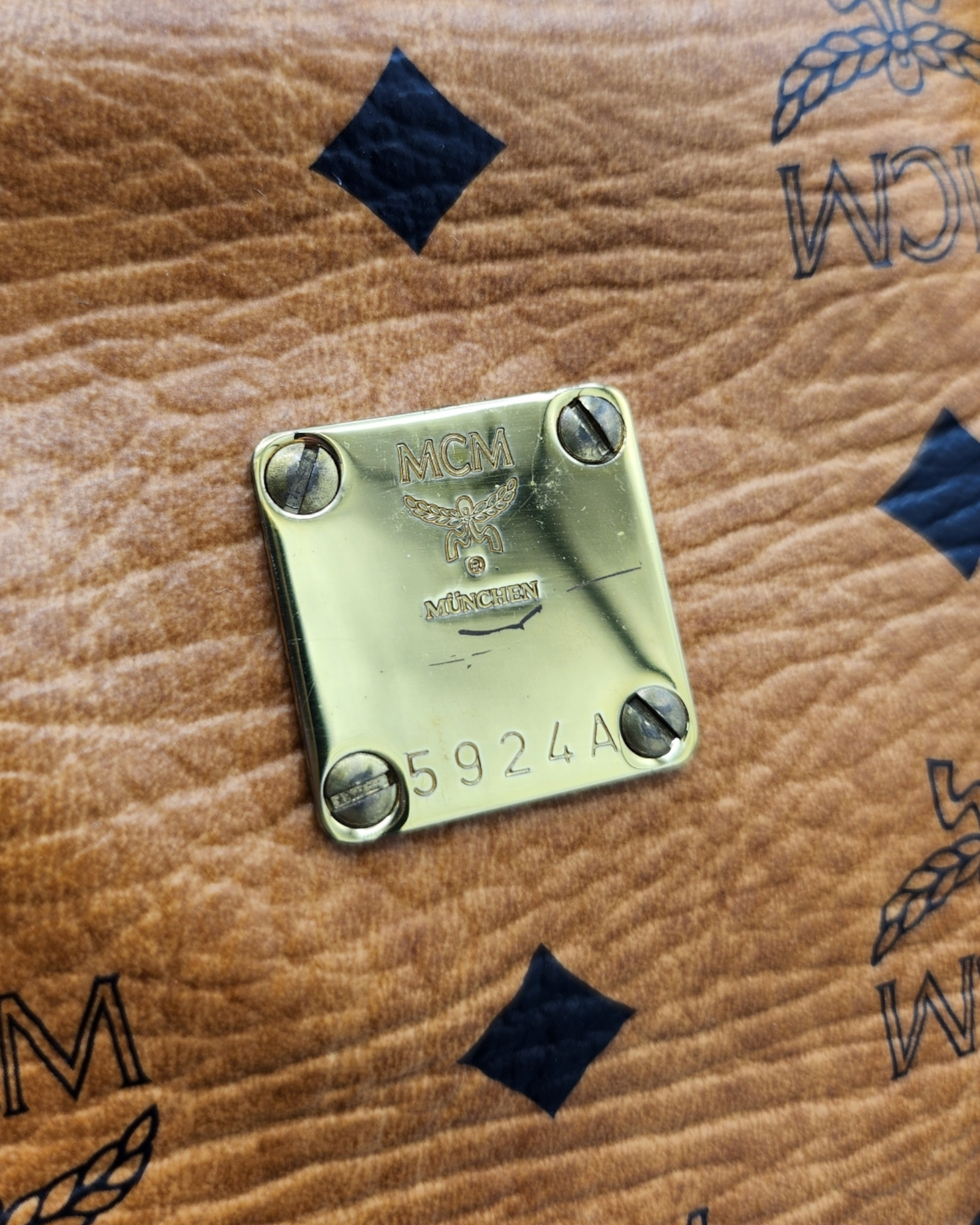 MCM Vicetos Logogram Boston Bag