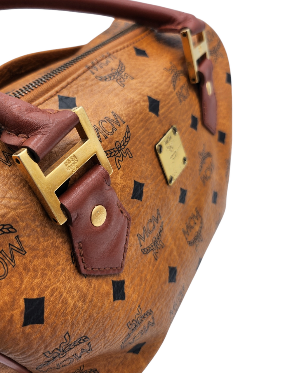 MCM Vicetos Logogram Boston Bag