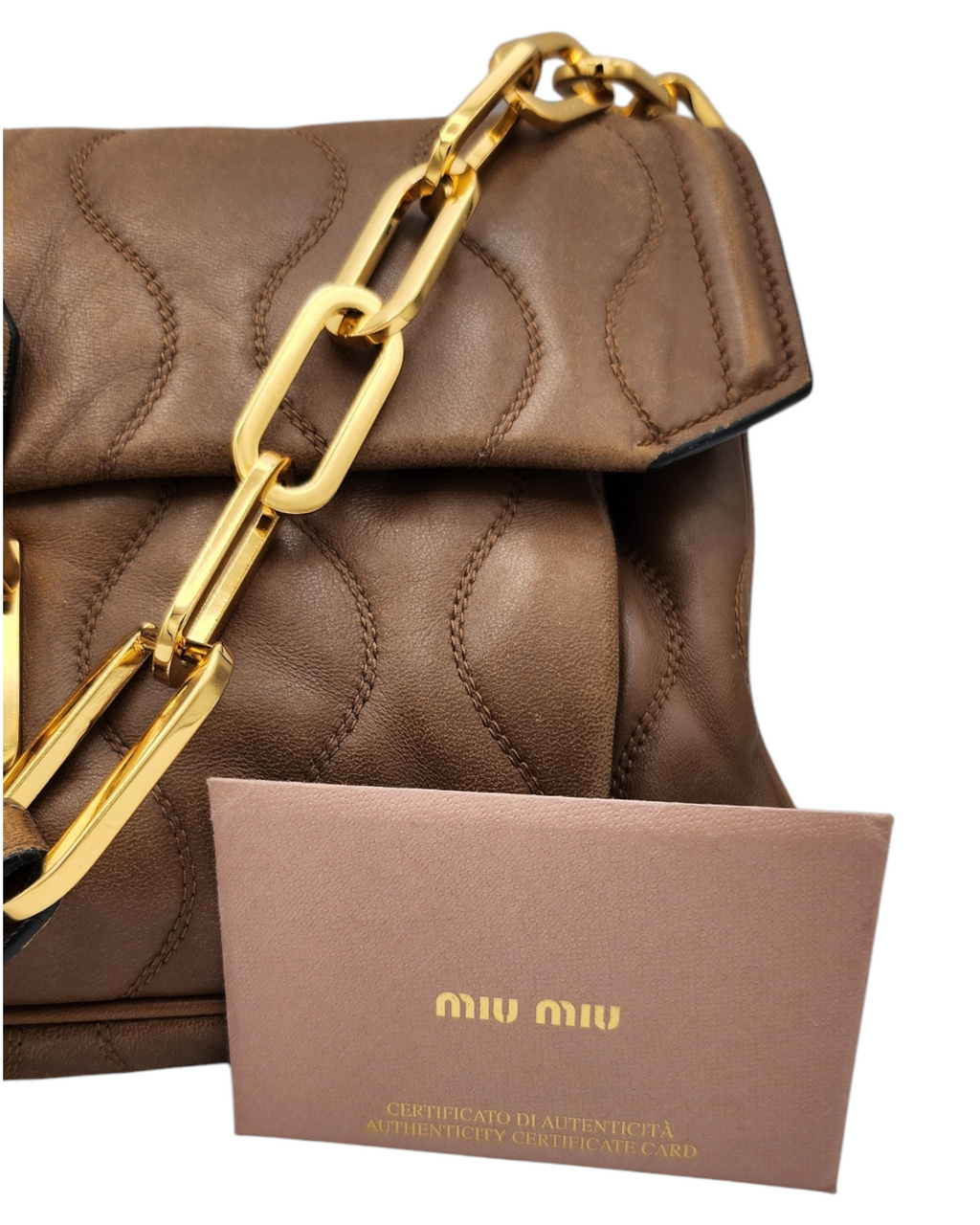 Miu Miu Quilted Chain Shoulder Bag