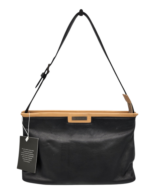 Kleine schwarze Balenciaga Schultertasche Frontansicht