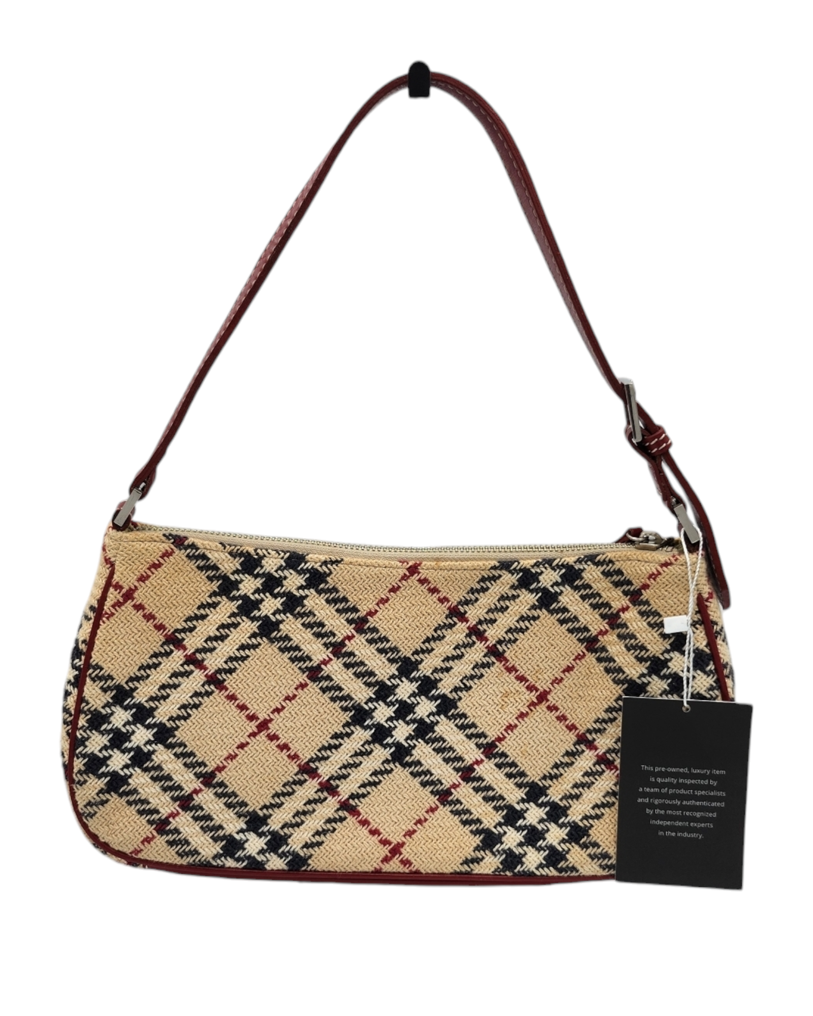 Schultertasche von Burberry in beige rot