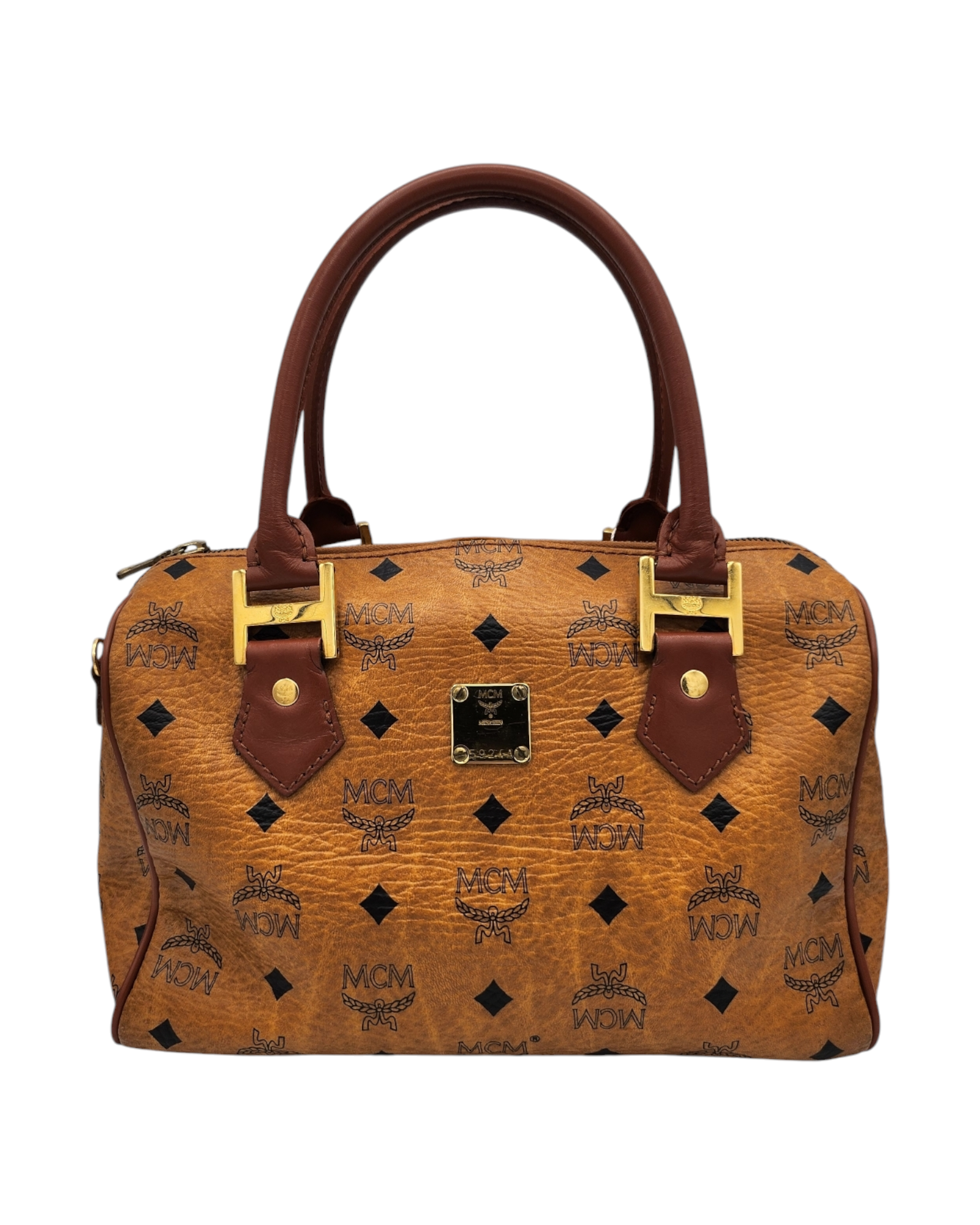 MCM Boston Bag braun klassisches monogram