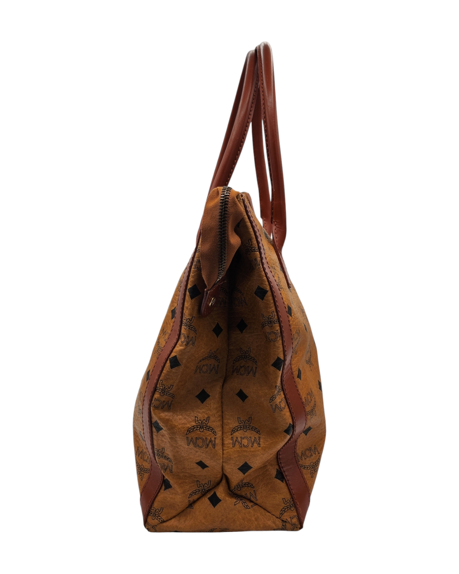 mcm tote bag classic monogram braun