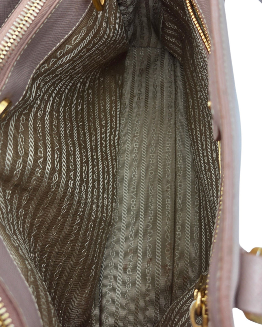 Prada Galleria Nude Saffiano Leder Groß