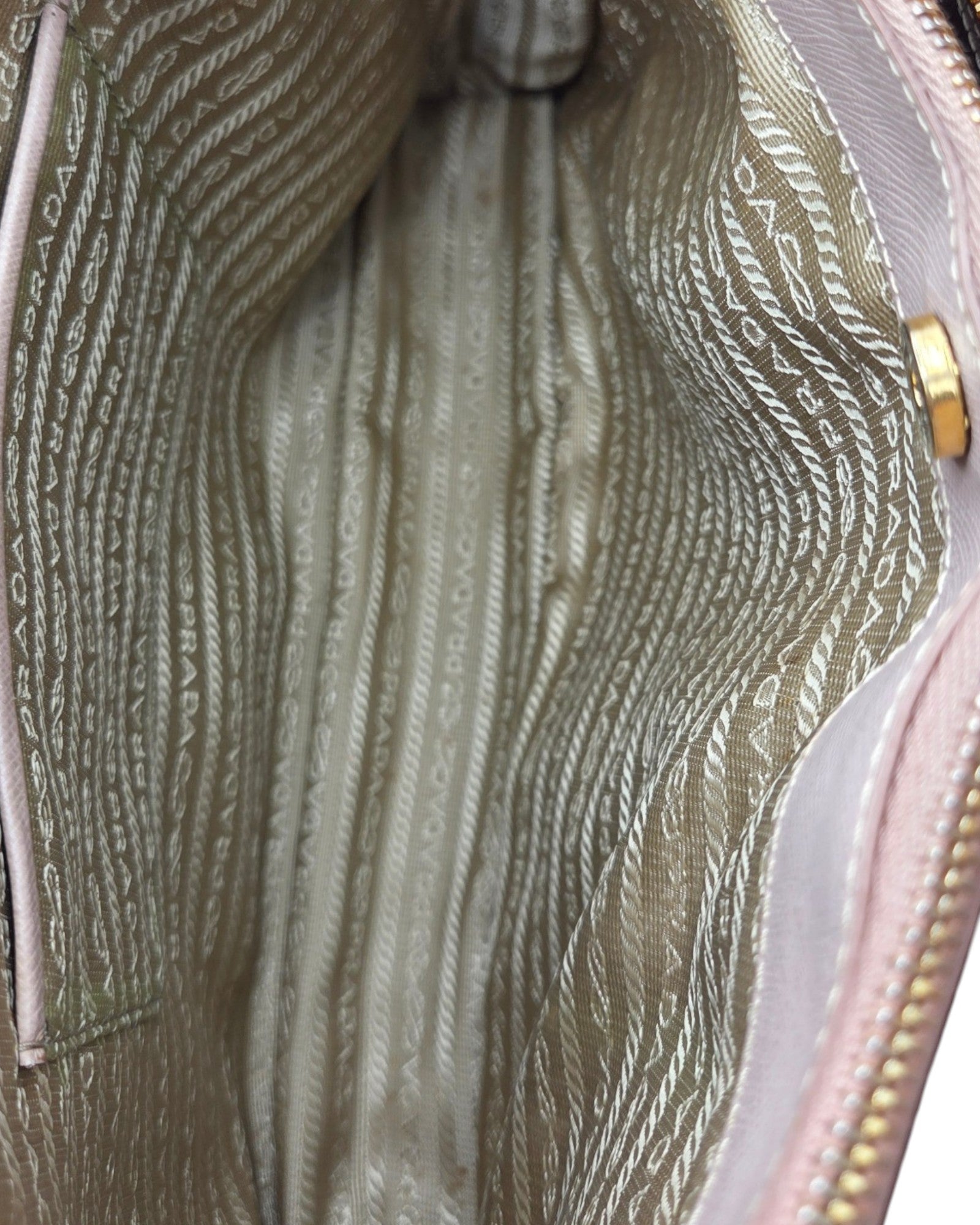 Prada Galleria Nude Saffiano Leder Groß