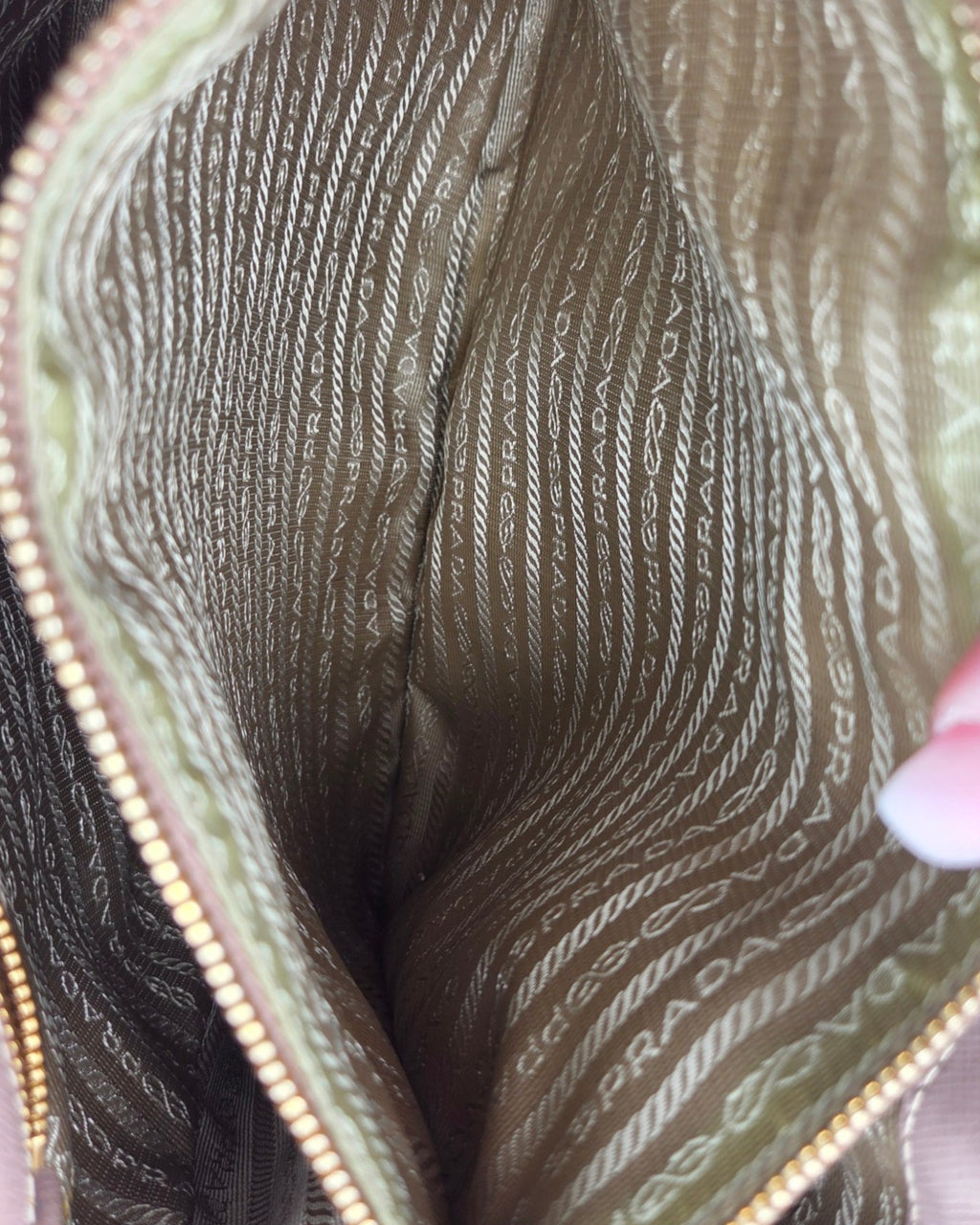 Prada Galleria Nude Saffiano Leder Groß