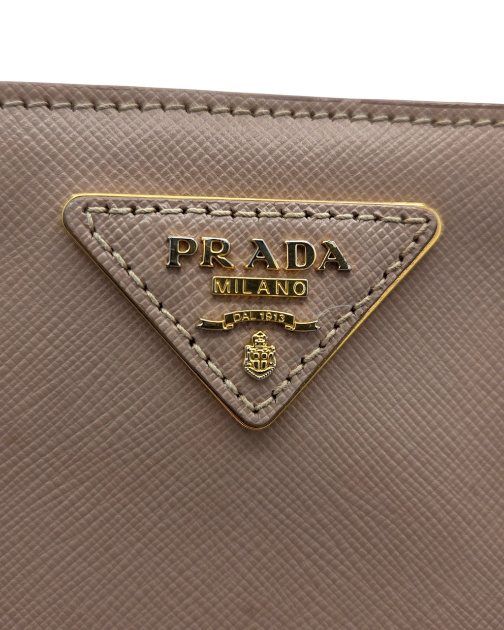 Prada Galleria Nude Saffiano Leder Groß