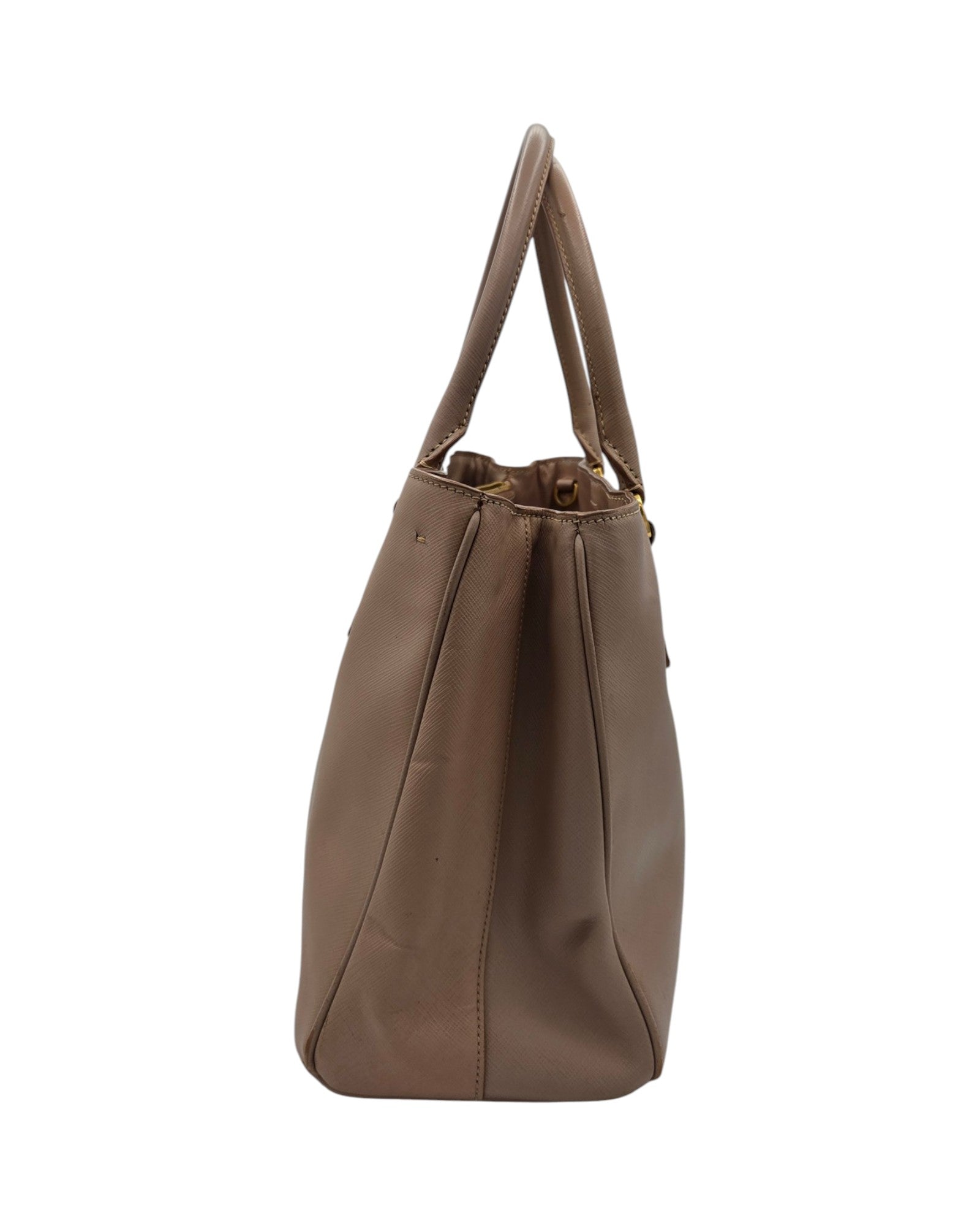 Prada Galleria Nude Saffiano Leder Groß