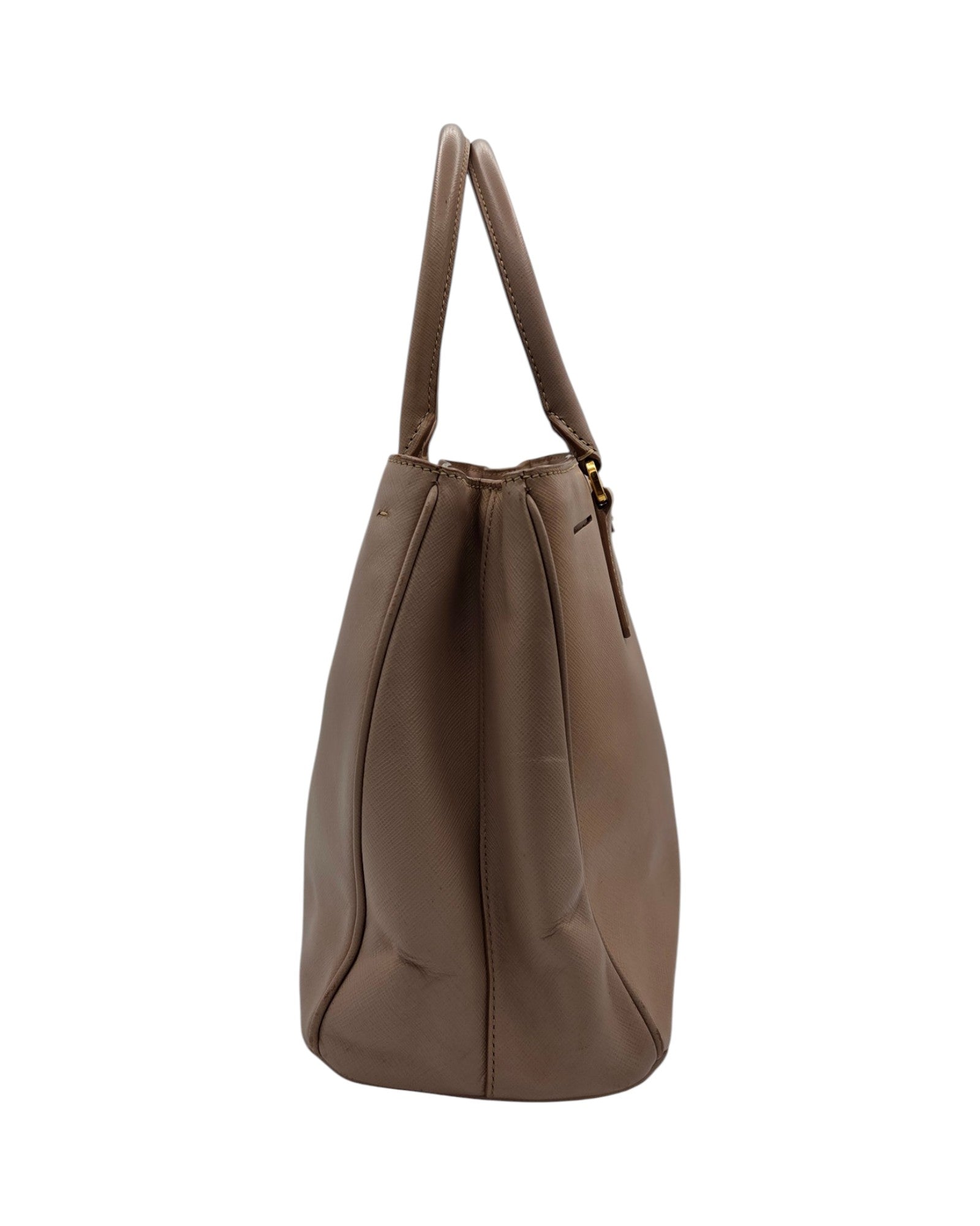 Prada Galleria Nude Saffiano Leder Groß