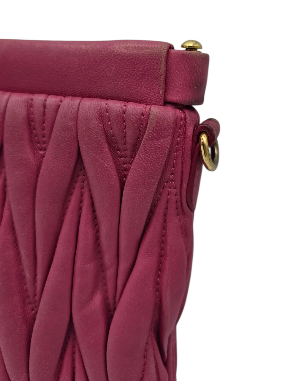 Miu Miu Matelasse Crossbody Tasche Fuchsia