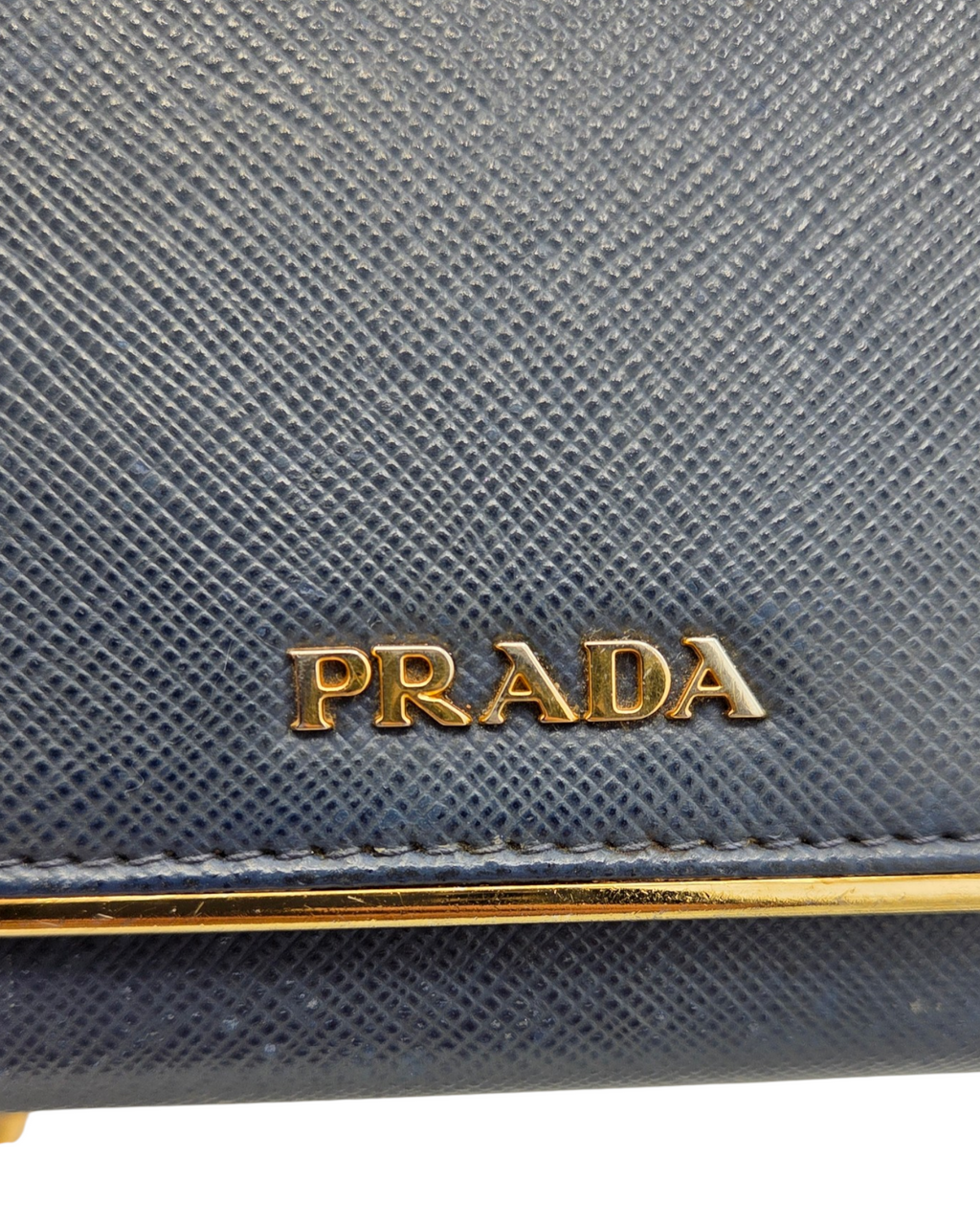 Prada Wallet on Chain Saffiano Bluette