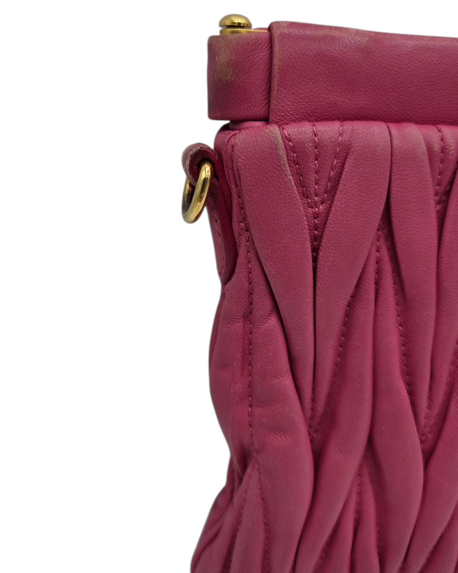 Miu Miu Matelasse Crossbody Tasche Fuchsia