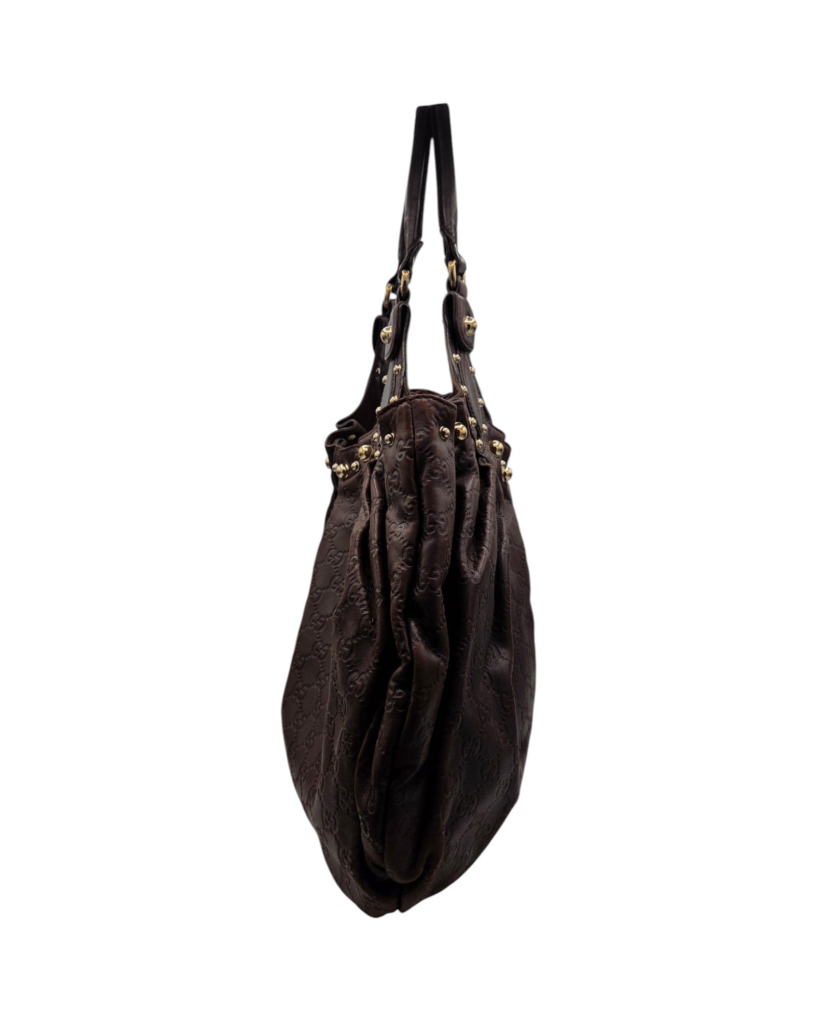 Gucci Guccissima Pelham Hobo Bag Braun Leder