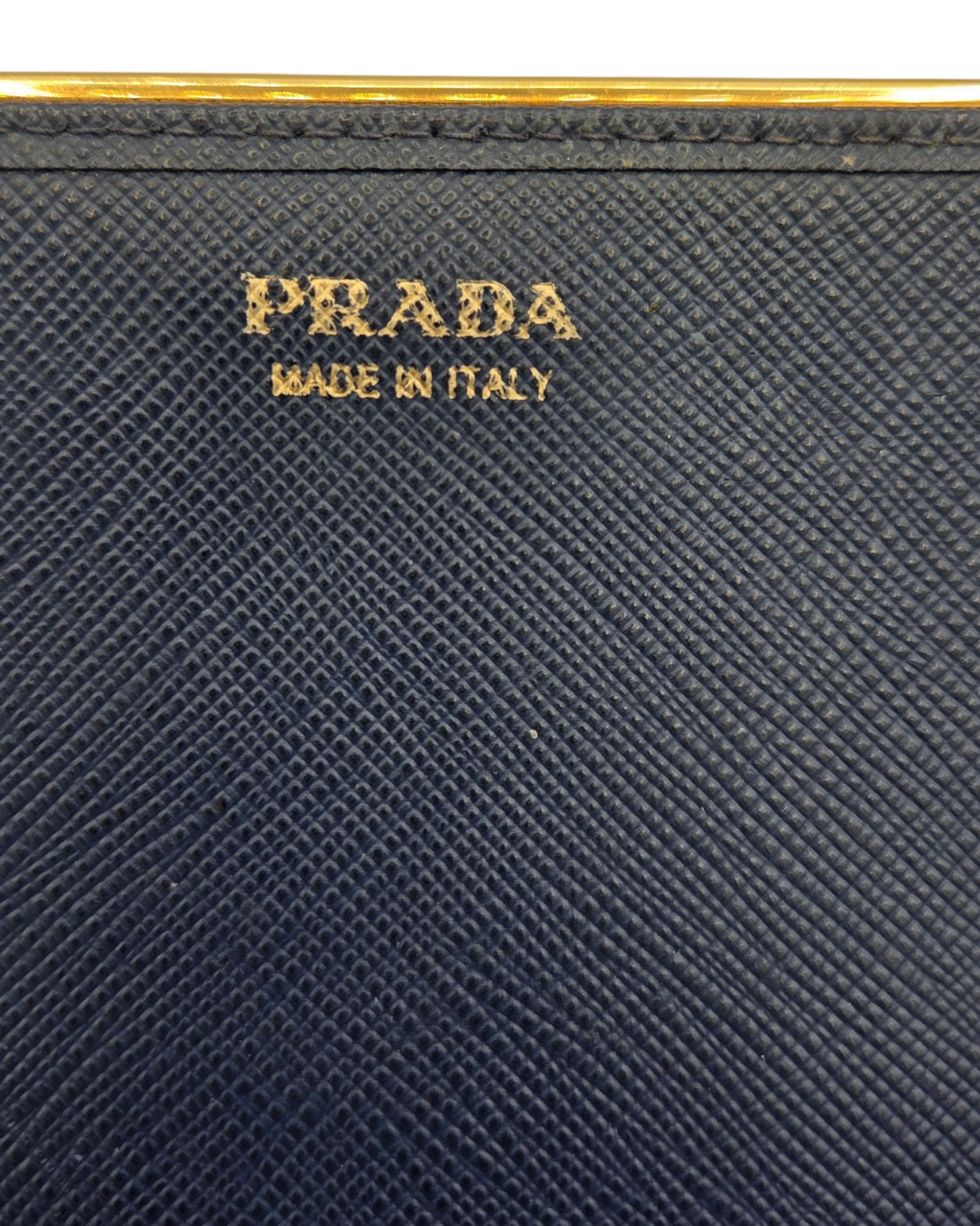 Prada Wallet on Chain Saffiano Bluette