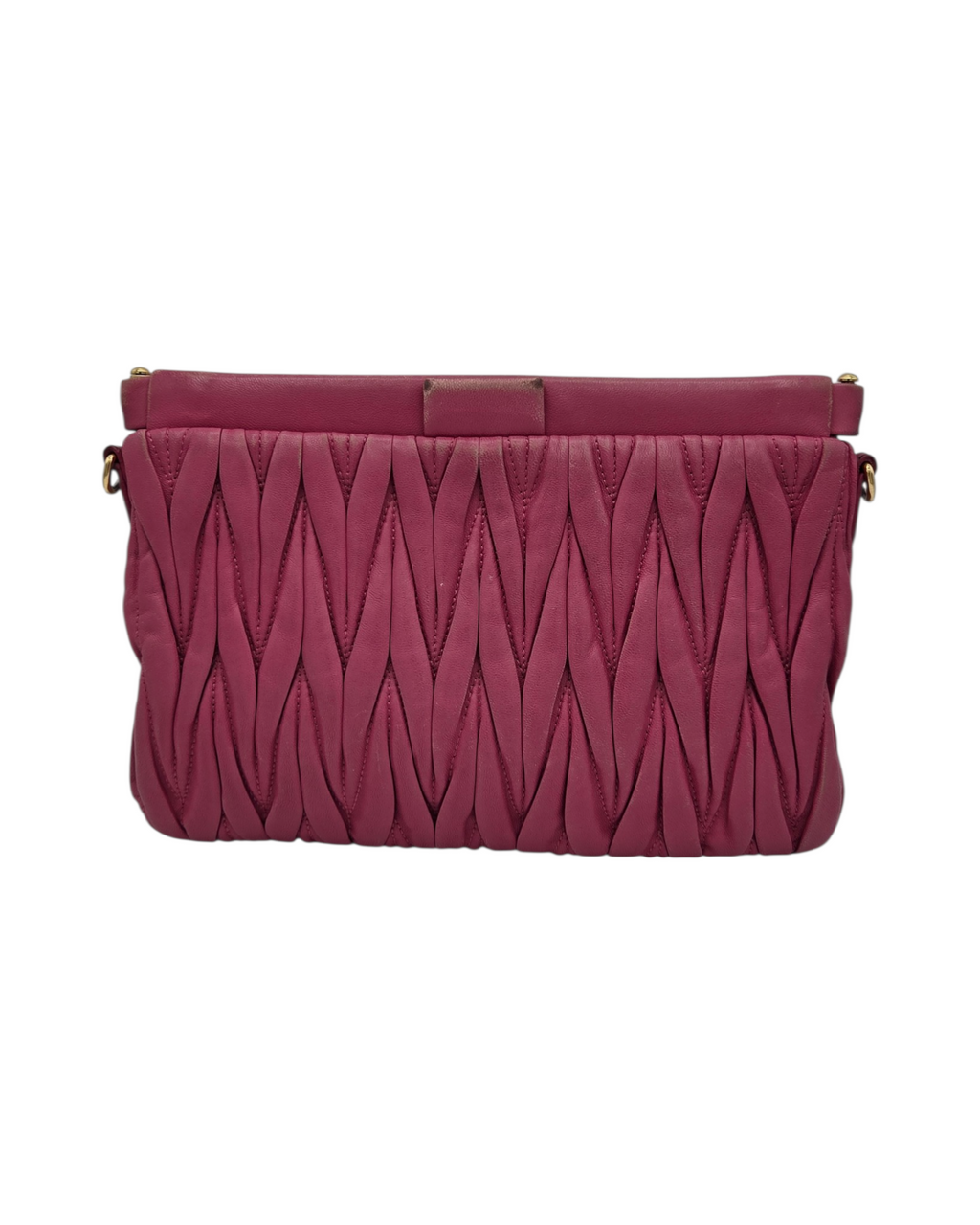 Miu Miu Matelasse Crossbody Tasche Fuchsia