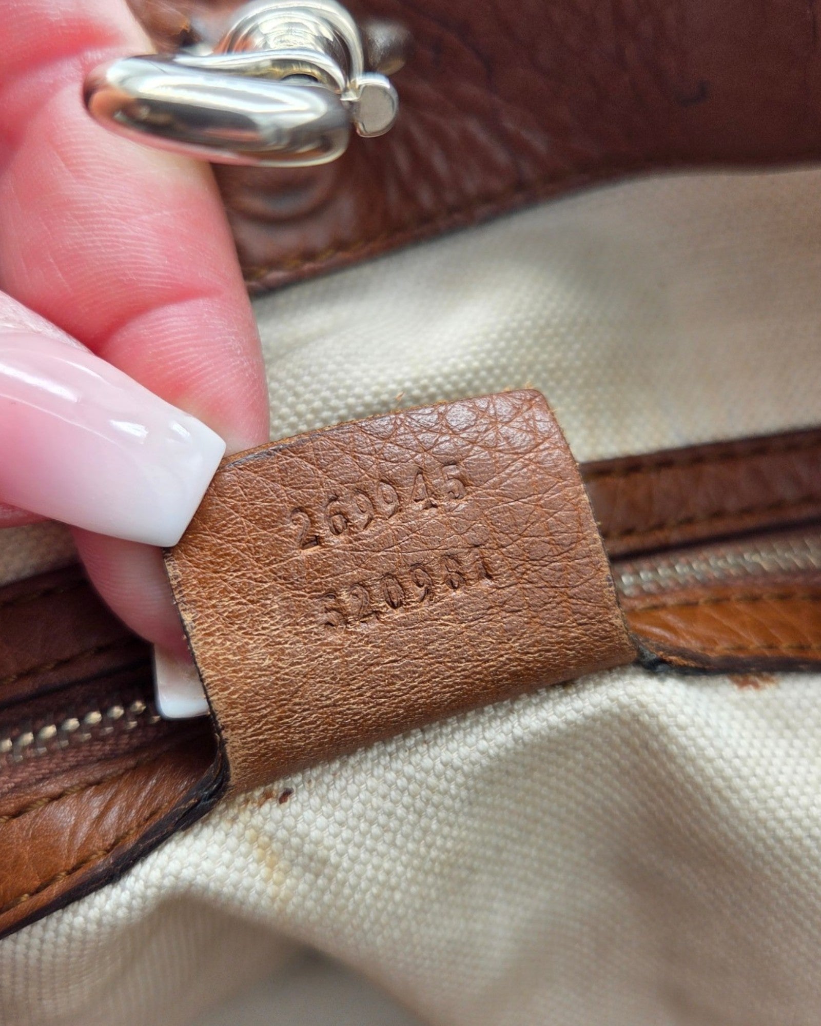 Gucci GG Canvas Bella Tote Bag Braun