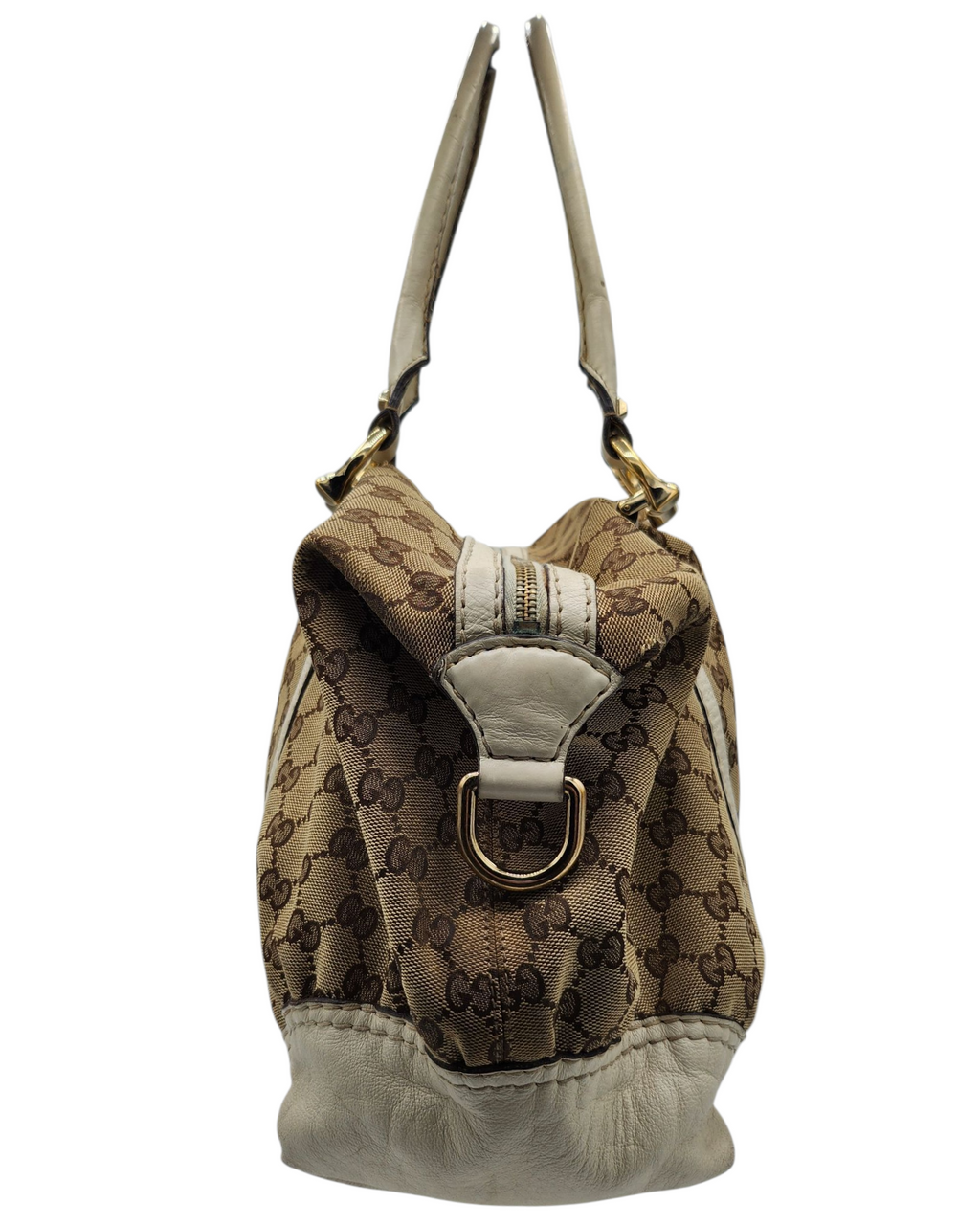 Gucci Canvas Horsebit Boston Bag