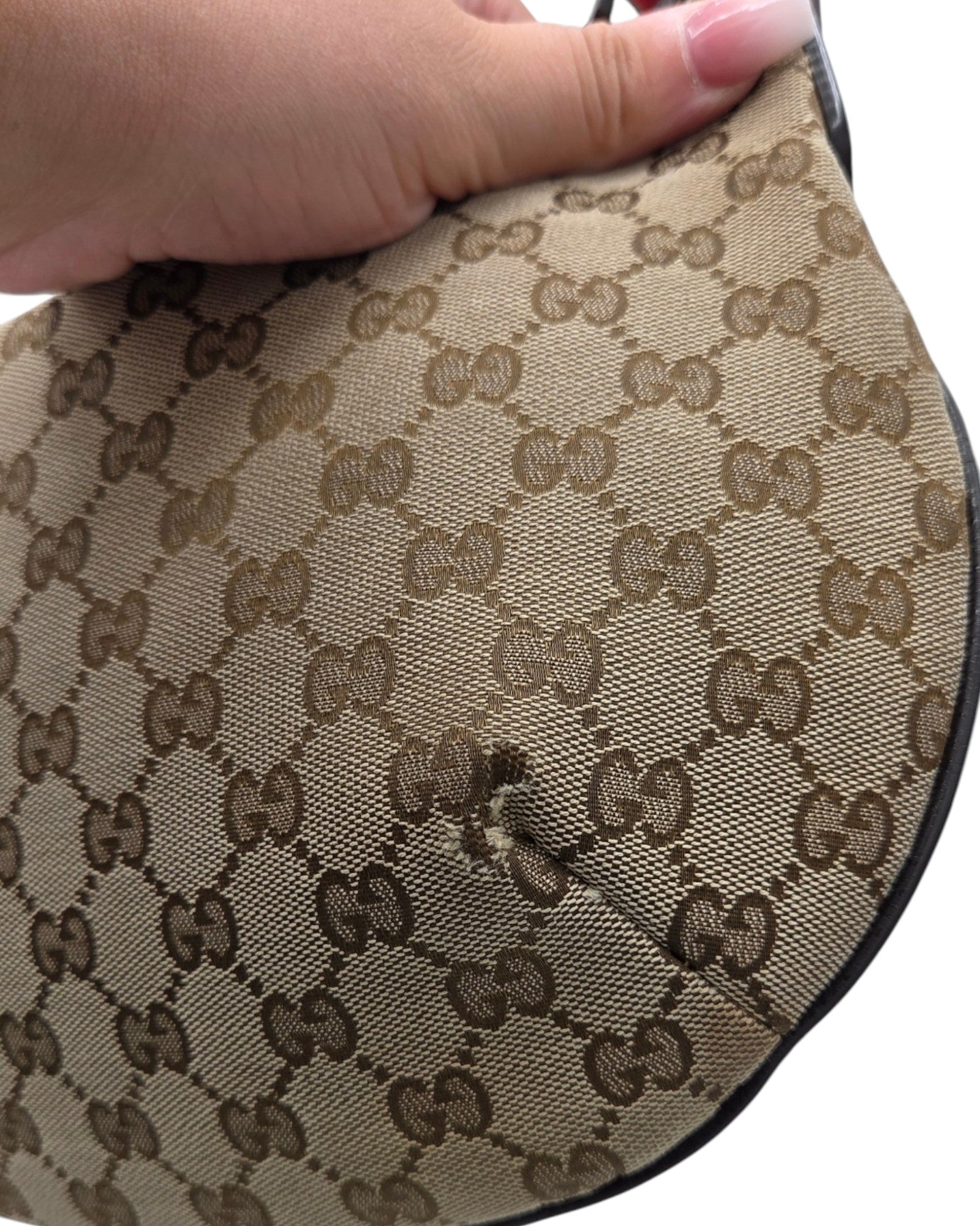 Gucci GG Canvas Hobo Bag Braun