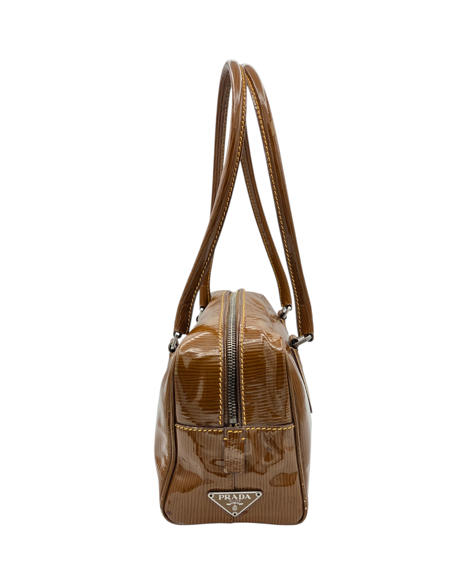 Prada Vernice Bauletto Shoulder Bag