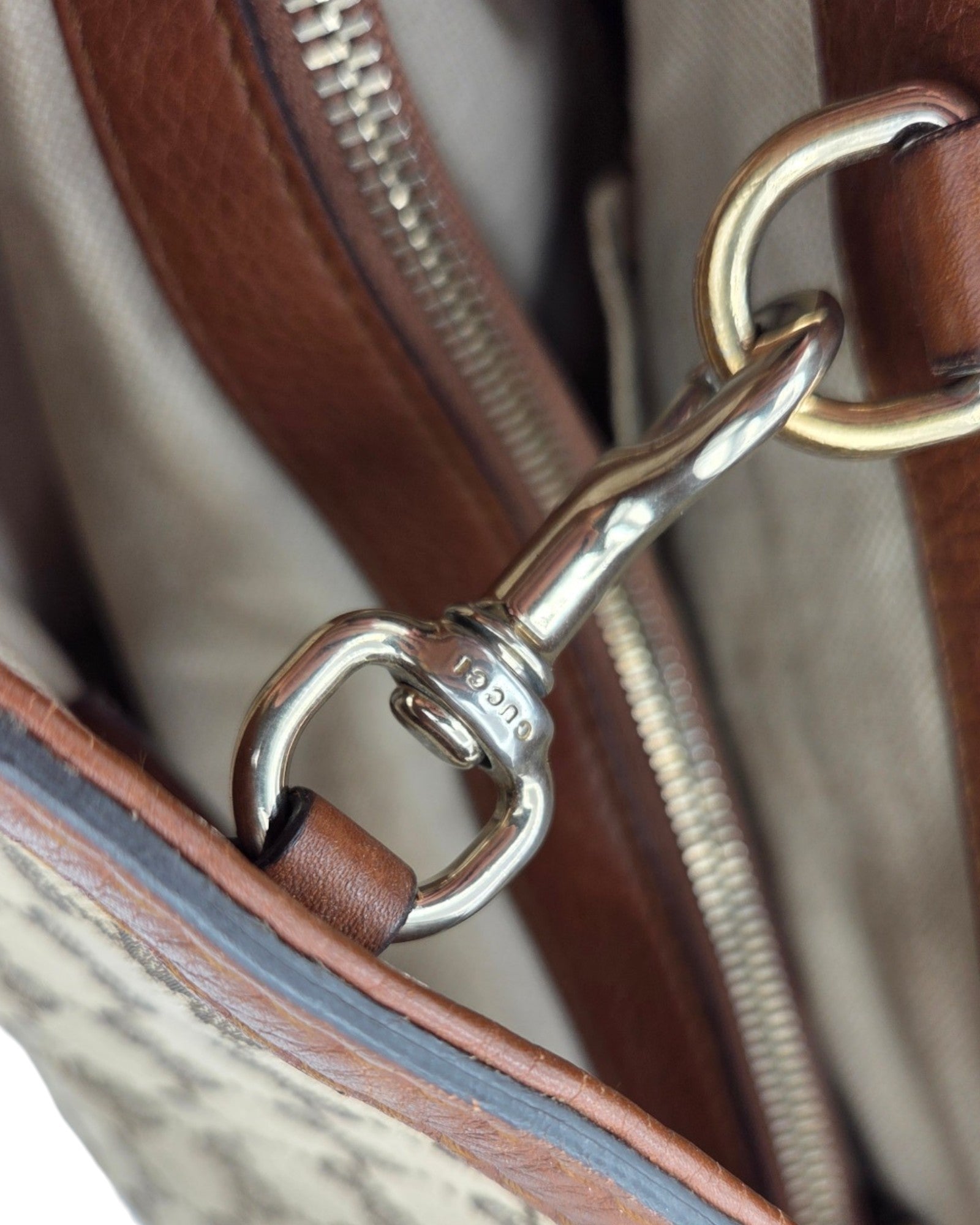 Gucci GG Canvas Bella Tote Bag Braun