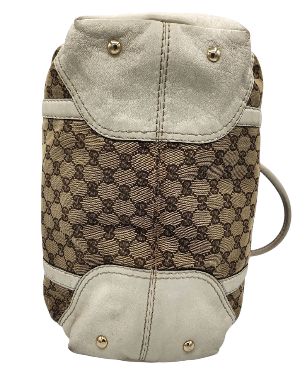 Gucci Canvas Horsebit Boston Bag