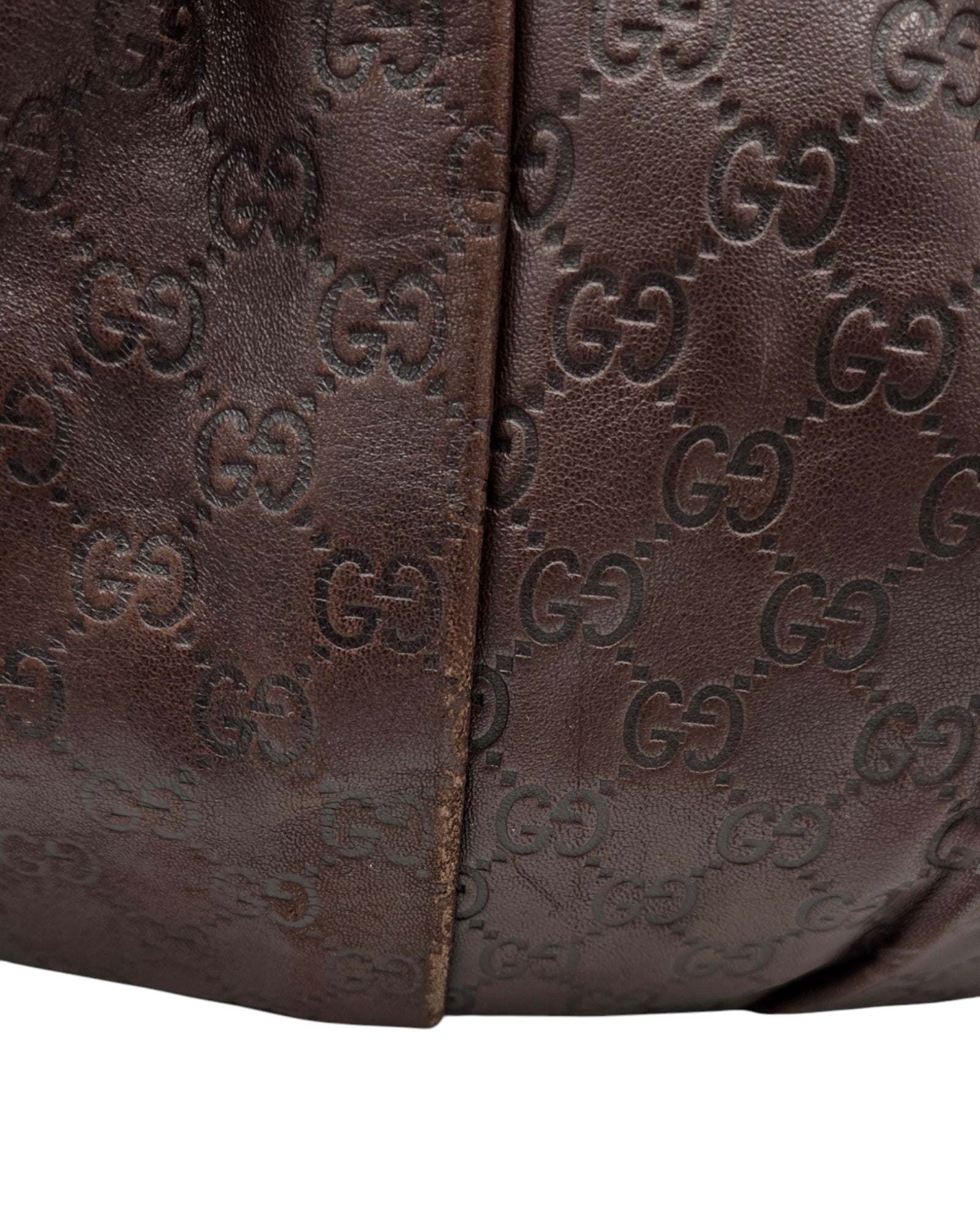 Gucci Guccissima Pelham Hobo Bag Braun Leder