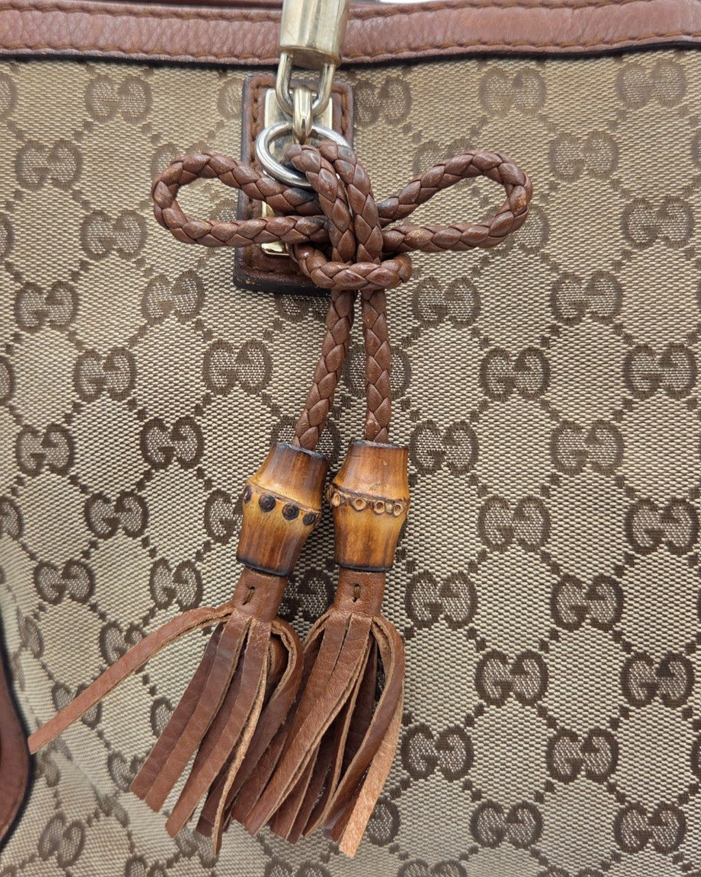 Gucci GG Canvas Bella Tote Bag Braun