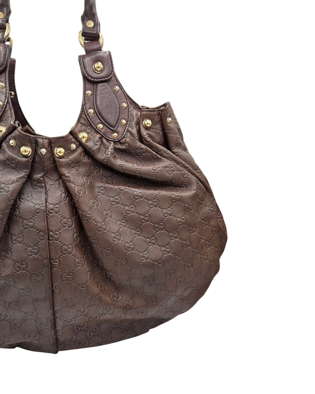 Gucci Guccissima Pelham Hobo Bag Braun Leder
