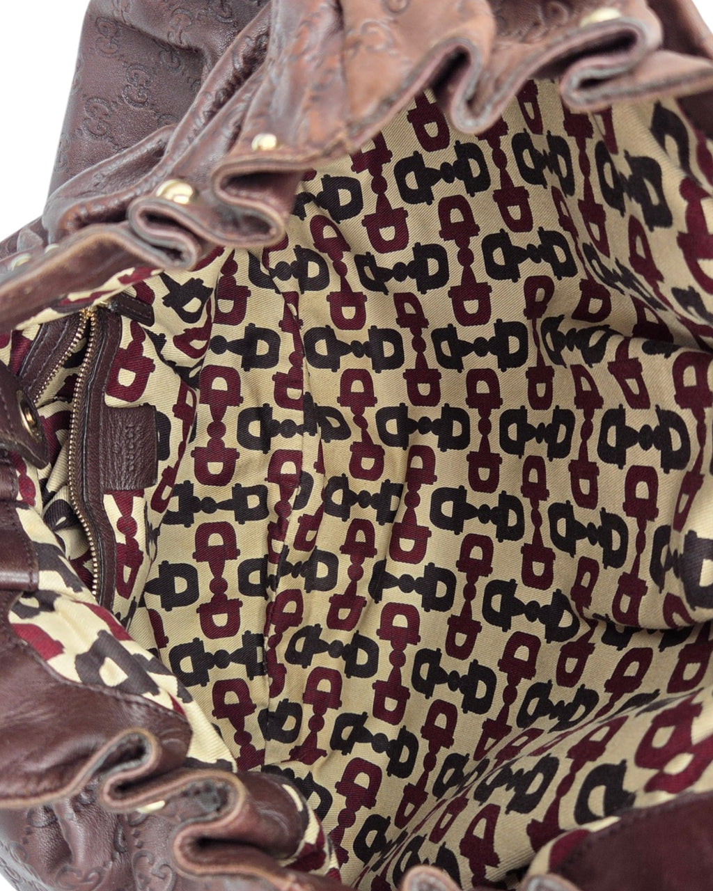 Gucci Guccissima Pelham Hobo Bag Braun Leder