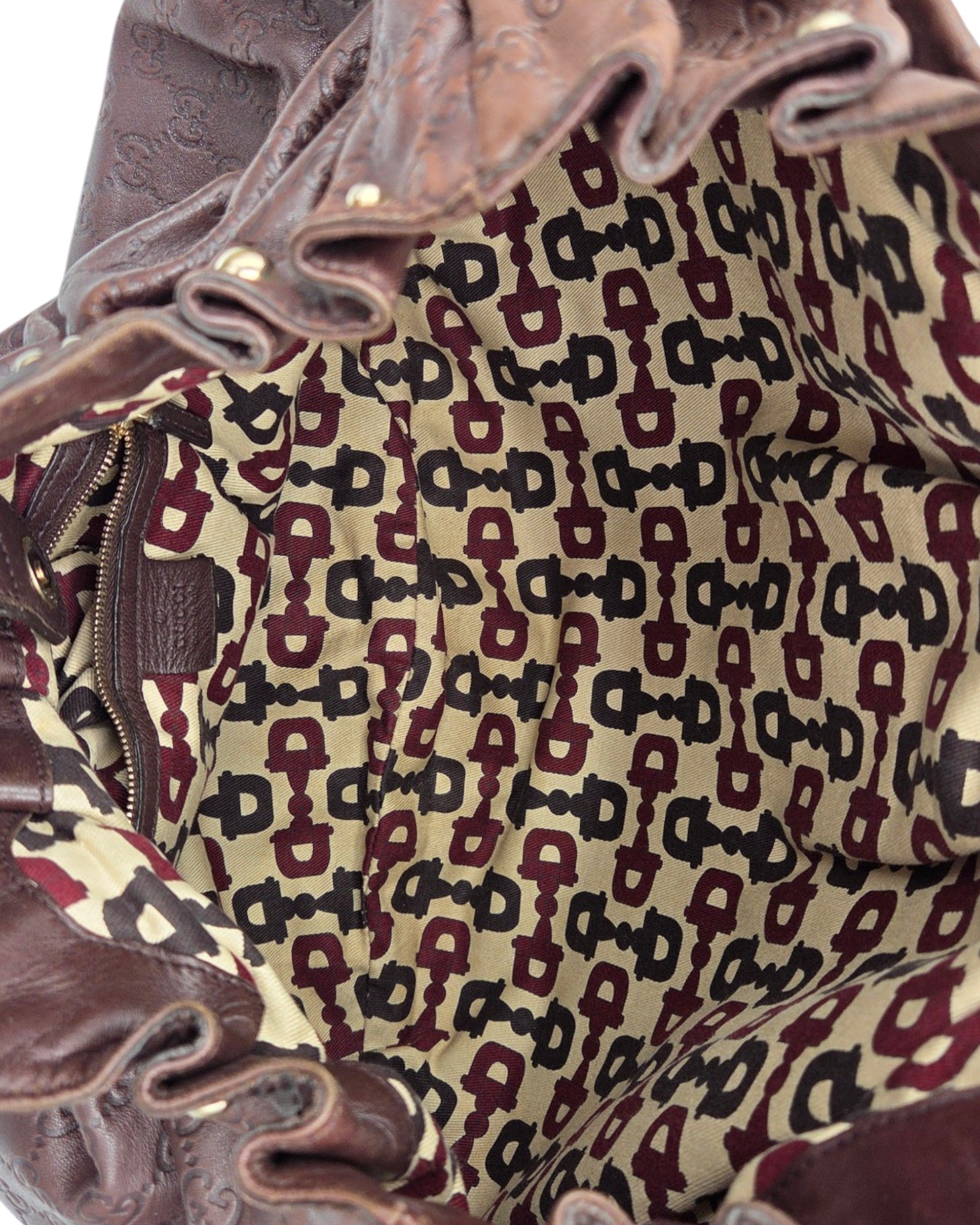Gucci Guccissima Pelham Hobo Bag Braun Leder
