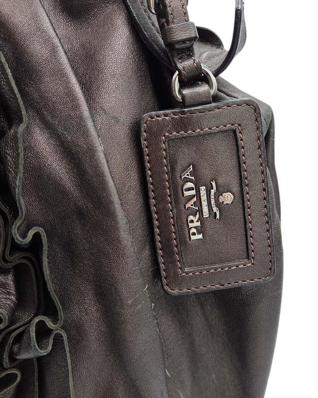 Prada Ruffle Shoulder Bag