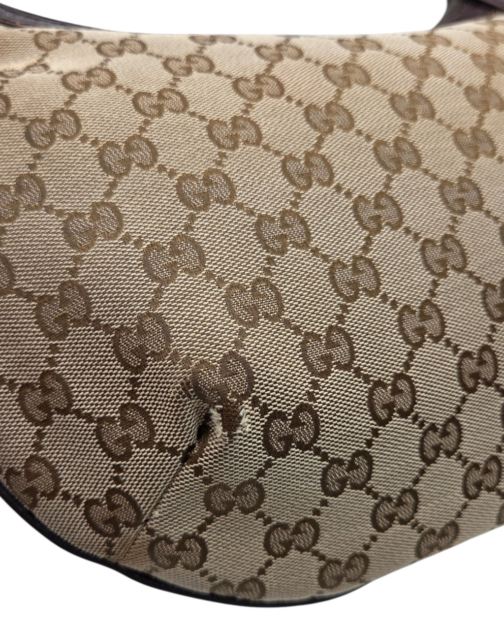 Gucci GG Canvas Hobo Bag Braun