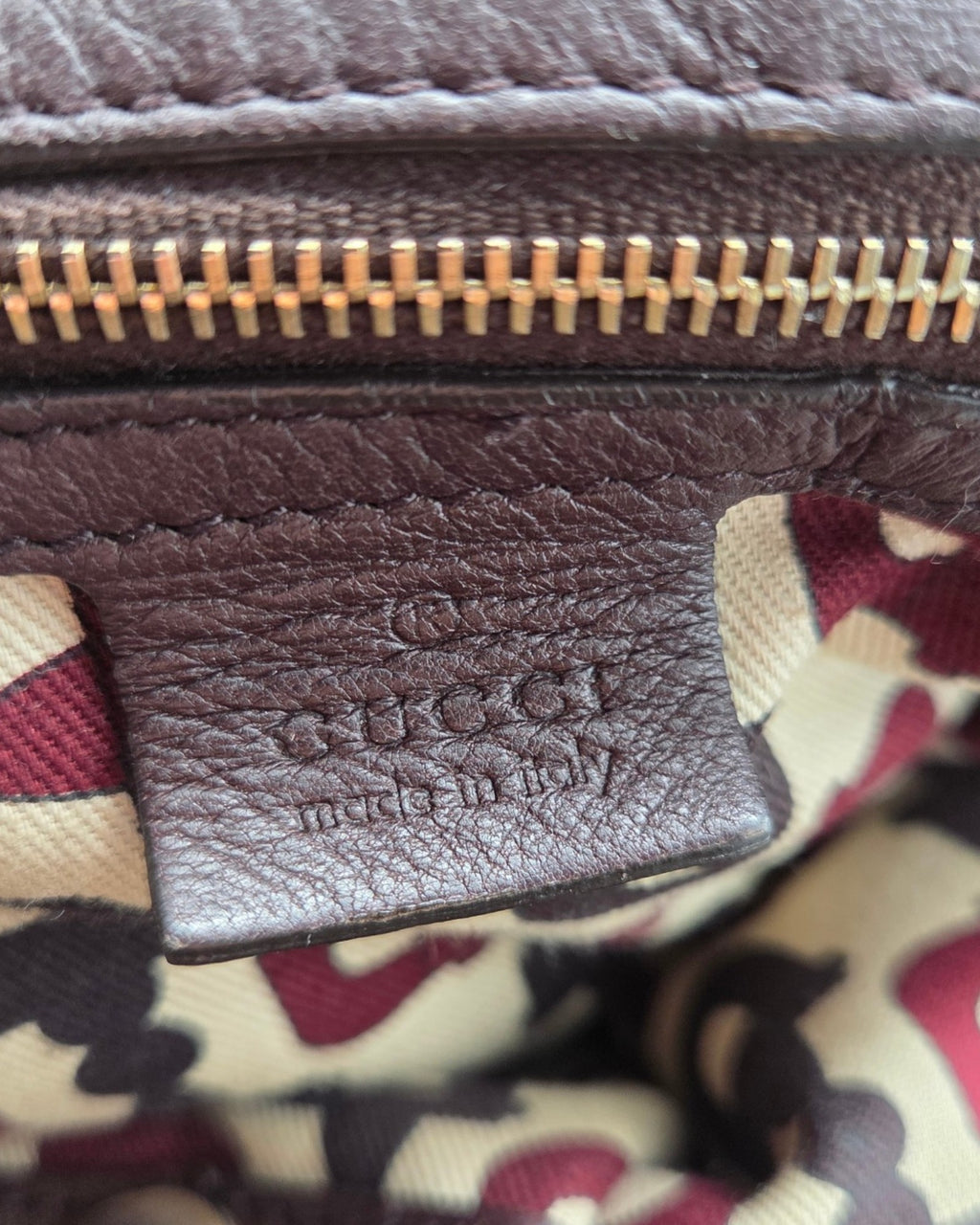 Gucci Guccissima Pelham Hobo Bag Braun Leder