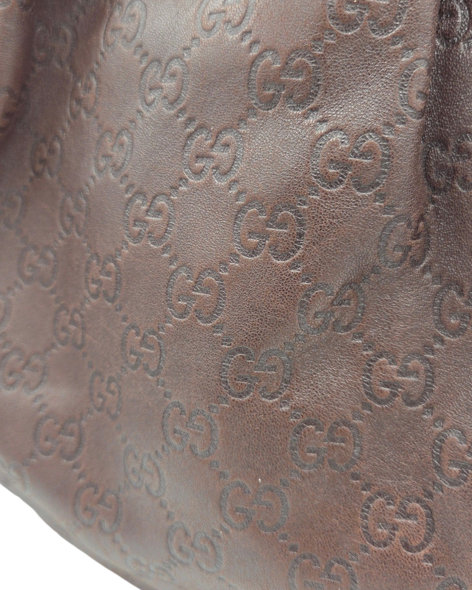Gucci Guccissima Pelham Hobo Bag Braun Leder