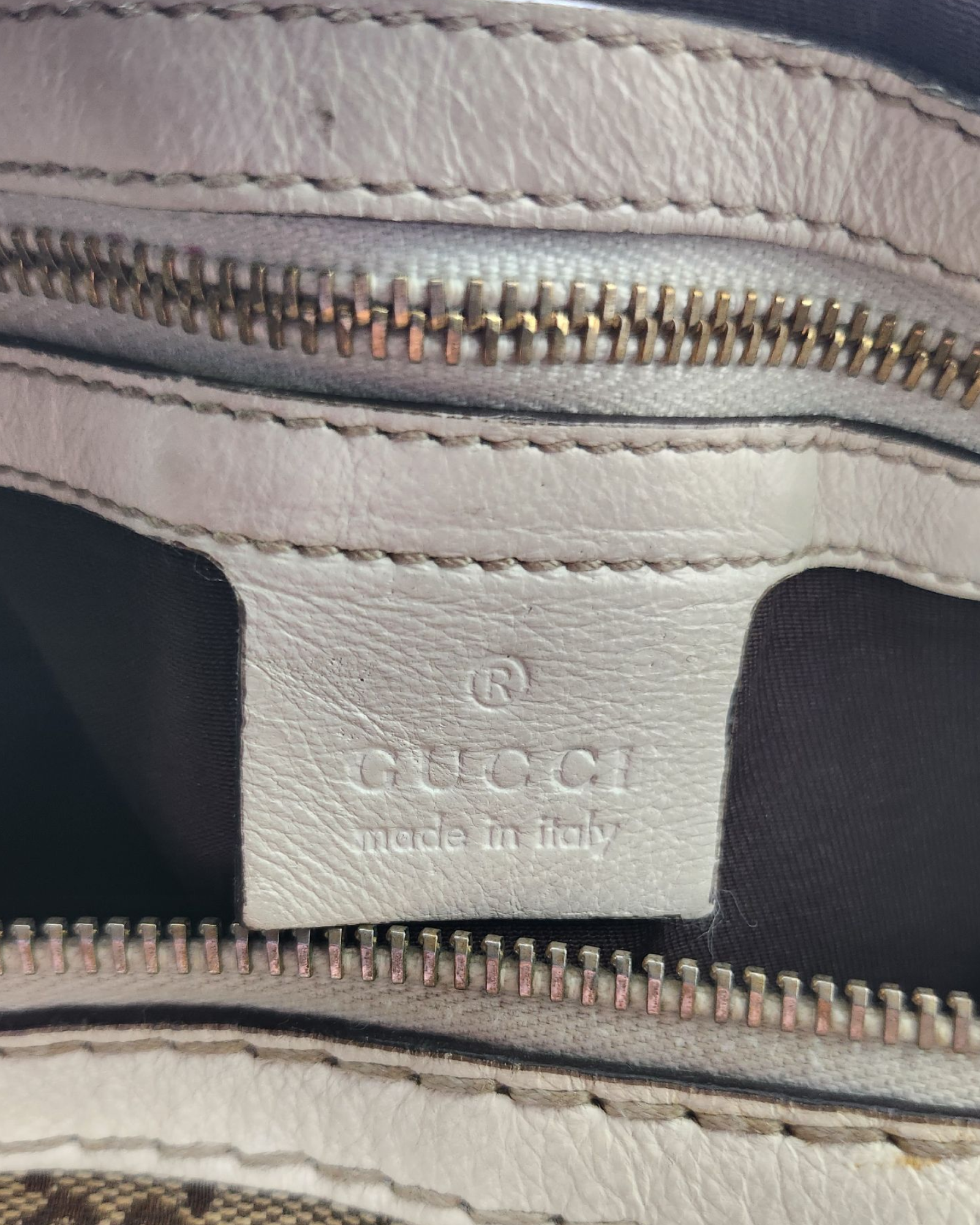Gucci Canvas Horsebit Boston Bag