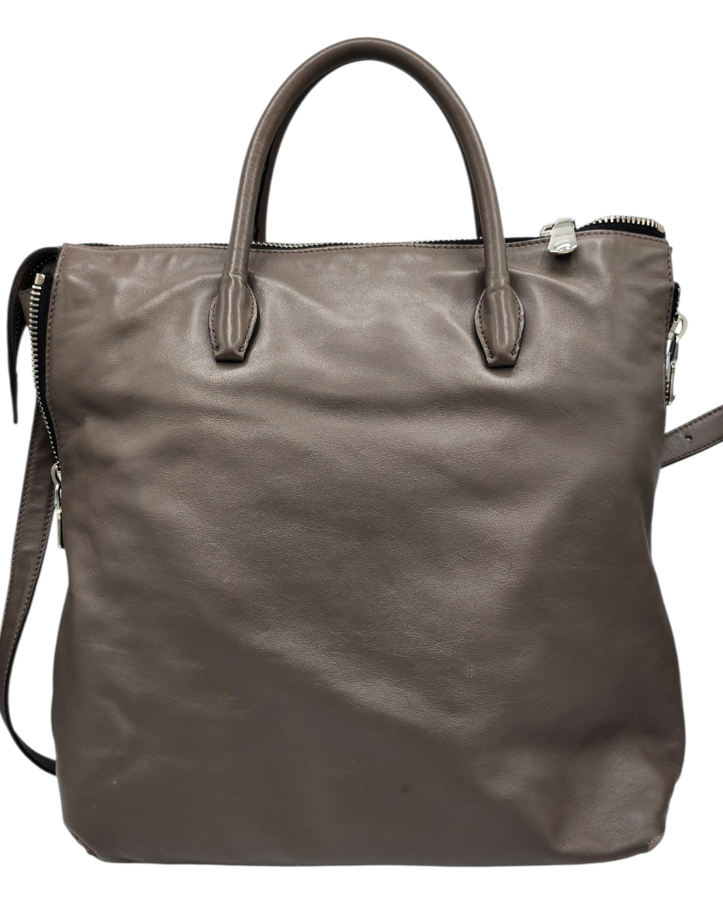 Miu Miu Tasche Grau Rückansicht 