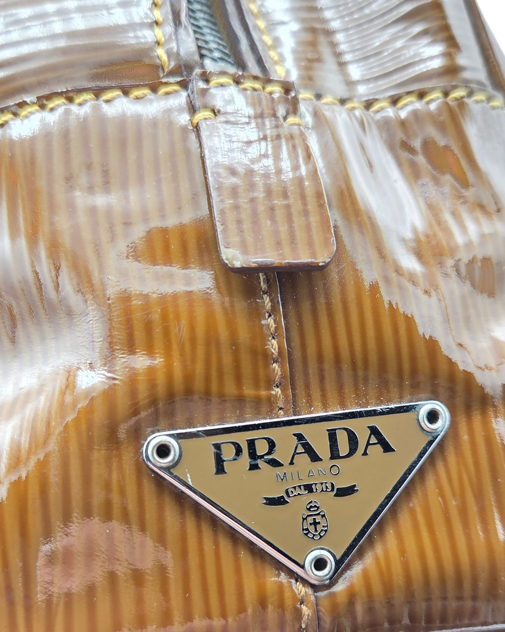 Prada Vernice Bauletto Shoulder Bag